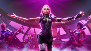 Lady Gaga, Fortnite, Pink, 4K wallpaper