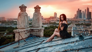 Redhead, Girls, Model, 4K wallpaper