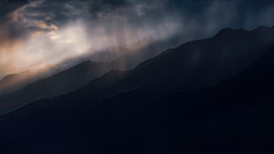 Rain, Mountains, Nature, 4K wallpaper