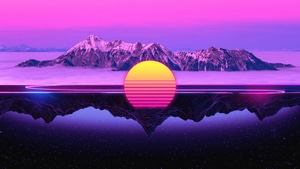 Synthwave, Retrowave, Retro, Artist, Artwork, Digital Art, 4K wallpaper