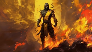 Scorpion, Mortal Kombat, Games, Artwork, Digital Art, Art, 4K wallpaper