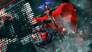 Batman, Spiderman 2099, Spiderman, Superheroes, Artwork, Artist, Digital Art, 4K wallpaper