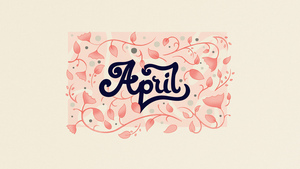 April (Month), Illustration, 4K wallpaper