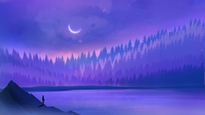 Alone, Moon, Night, Sky, Artist, Artwork, Digital Art, Deviantart, 4K wallpaper
