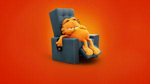 The Garfield Movie, Animation movies, Orange background, 2024 Movies, 4K wallpaper