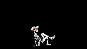 Monkey D Luffy, One Piece, Anime, Minimalism, Minimalist, Dark, Black, Oled, Artist, Artwork, Digital Art, 4K wallpaper