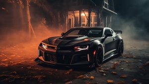 Chevrolet Camaro, Camaro, Halloween, Cars, Behance, 4K wallpaper