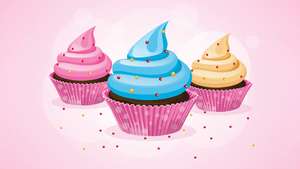 Ice cream, Cupcake, Pink background, Pastel background, Light pink background, Girly backgrounds, 4K wallpaper