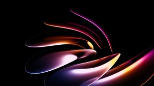 Dark aesthetic, 3D Render, Neon glow, Fluidic, Shapes, Black background, AMOLED, Modern, Aesthetic, Futuristic, 4K wallpaper