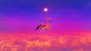 Flamingos, Birds, Artist, Artwork, Digital Art, 4K wallpaper