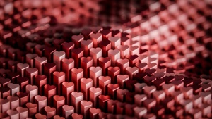 Love hearts, 3D background, Red aesthetic, 4K wallpaper