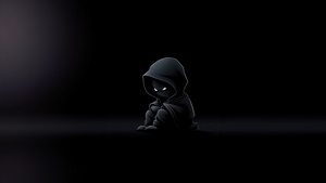 Hoodie, Alone, Dark, Black, Minimalism, Minimalist, Artist, Artwork, Digital Art, 4K wallpaper