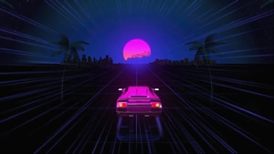 Lamborghini Diablo, Lamborghini, Retrowave, Synthwave, Cars, Artist, Artwork, Digital Art, 4K wallpaper