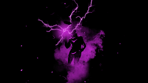 Satoru Gojo, Lightning, Purple aesthetic, Black background, Jujutsu Kaisen, 4K wallpaper