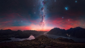 Milky Way, Nature, Mountains, Sky, 4K wallpaper