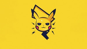 Pikachu, Cartoons, Anime, Yellow, Minimalist, Artist, Artwork, Digital Art, 4K wallpaper