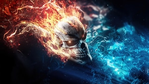 Ghost Rider, Superheroes, Skull, Artist, Artwork, Digital Art, 4K wallpaper