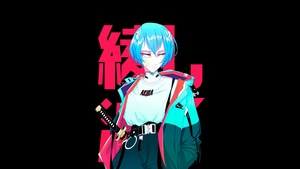 Rei Ayanami, Neon Genesis Evangelion, Anime Girl, Anime, Dark, Black, Oled, Deviantart, 4K wallpaper