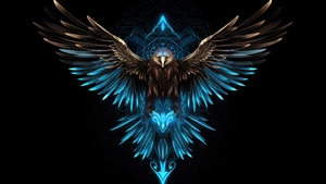 Hawk, Dark, Artist, Artwork, Digital Art, Dark, Black, 4K wallpaper