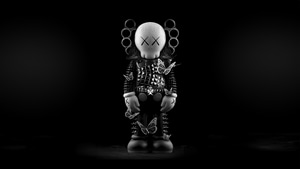Kaws Black, Kaws, Dark, Black, Oled, Artist, Artwork, Digital Art, Behance, 4K wallpaper