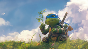 Leonardo, Cute art, Ninja turtle, TMNT, AI art, 4K wallpaper