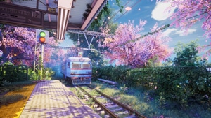 Anime, Train, Railroad, Artist, Artwork, Digital Art, Artstation, 4K wallpaper