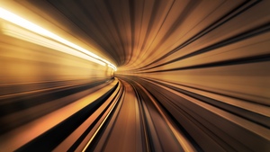 Tunnel, Motion blur, Warp, Light trails, Time travel, 4K wallpaper