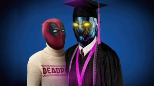 Deadpool, Blue Beetle, Superheroes, Artwork, Artist, Art, Digital Art, 4K wallpaper