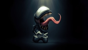 Among Us, Venom, Superheroes, 2023 Games, Games, Artwork, Artist, Digital Art, 4K wallpaper