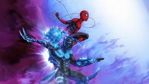 Spiderman, Blue Beetle, Superheroes, Artwork, Artist, Digital Art, 4K wallpaper