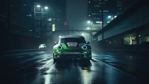 Porsche, Cyberpunk, Cars, Artist, Artwork, Digital Art, Behance, 4K wallpaper