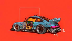 Porsche 911, Porsche, Cars, Minimalism, Minimalist, Artist, Artwork, Digital Art, 4K wallpaper