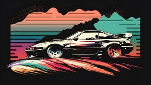 Retrowave, Artist, Artwork, Digital Art, 4K wallpaper