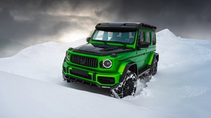 Snow covered, Mercedes-AMG G 63, G Wagon, 4K wallpaper