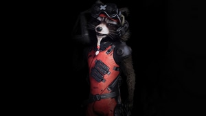 Rocket Raccoon, Guardians Of The Galaxy, Movies, Dark, Black, 4K wallpaper