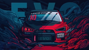 Mitsubishi, Cars, Artwork, Behance, Illustration, 4K wallpaper