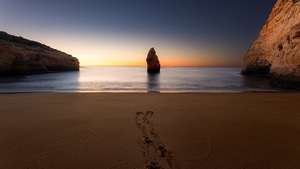 Beach, Sunset, Relaxing, Nature, 4K wallpaper