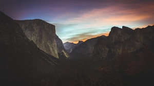 Mountains, Sunset, Evening, Nature, 4K wallpaper