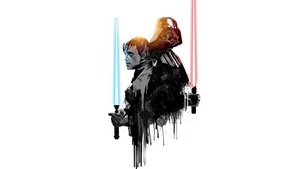 Star Wars, Darth Vader, Luke Skywalker, Movies, White, Artist, Artwork, Digital Art, Artstation, 4K wallpaper