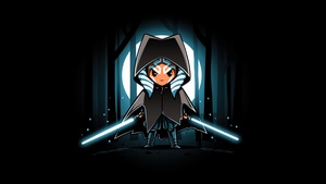 Ahsoka, Tv Shows, Dark, Black, Minimalism, Minimalist, Artist, Artwork, Digital Art, 4K wallpaper
