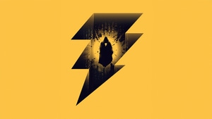 Black Adam, Superheroes, Minimalism, Minimalist, Yellow, Artist, Artwork, Digital Art, 4K wallpaper
