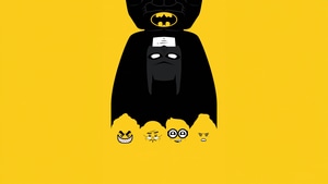 The Lego Batman Movie, The Lego Batman, Batman, Superheroes, Minimalism, Minimalist, Yellow, Artist, Artwork, Digital Art, 4K wallpaper