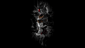 Mobile Suit Gundam, Robot, Black background, AMOLED, 4K wallpaper