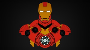 Iron Man, Superheroes, Dark, Black, Minimalism, Minimalist, Artist, Artwork, Digital Art, 4K wallpaper