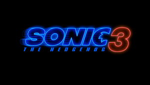 Sonic the Hedgehog 3, 2024 Movies, Black background, Logo, 4K wallpaper