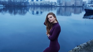 Purple Dress, Dress, Girls, Model, 4K wallpaper