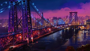 New York, Bridge, Artist, Artwork, Digital Art, Artstation, 4K wallpaper