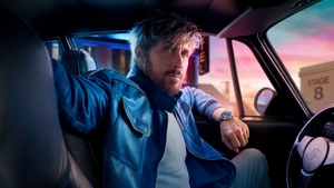 Ryan Gosling, Cinematic, Vintage car, Retro style, Leather jacket, 4K wallpaper
