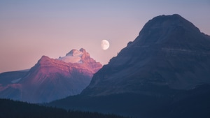 Moon, Mountains, Nature, 4K wallpaper