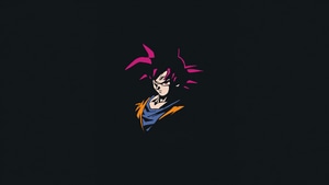 Goku, Dragon Ball, Anime, Dark, Black, Minimalism, Minimalist, Artist, Artwork, Digital Art, Artstation, 4K wallpaper
